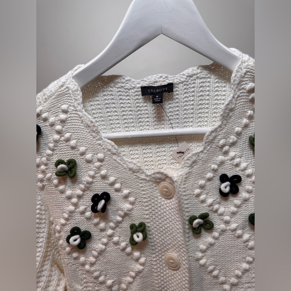 Mixed Stitch Cardigan - Merry Floral - Picture 5 of 6